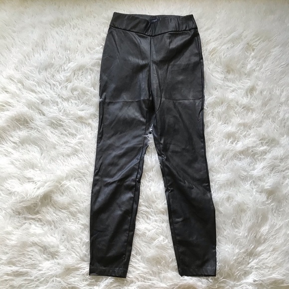 J Crew Vegan Leather Leggings in Black - Picture 7 of 14